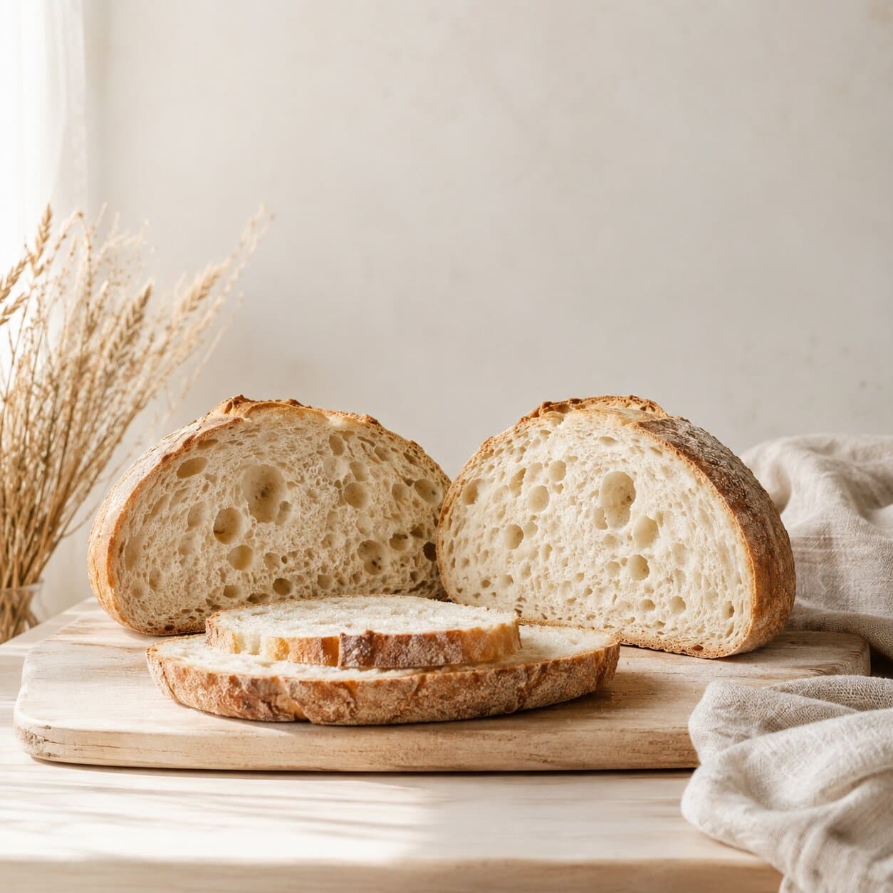 Classic white sourdough loaf, step by step